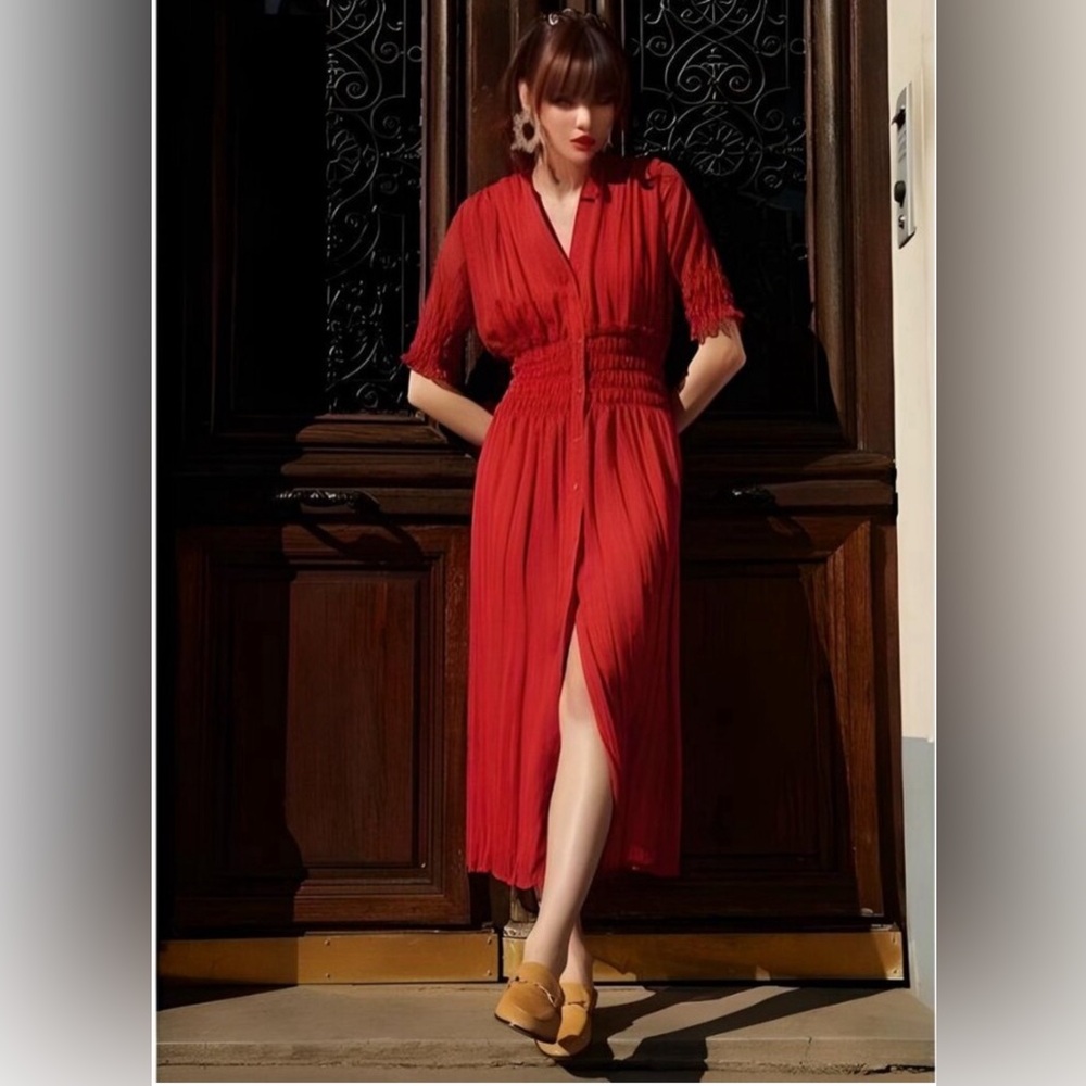 MIDI ELASTIC WAIST DRESS